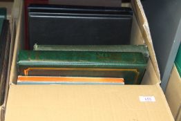 BOX WITH 7 VARIOUS WORLD STAMP COLLECTIONS + COVERS Box with various collections, stockbooks,