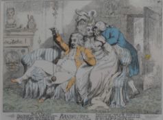 After James Gillray (British 1756-1815) a modern limited edition reproduction satirical print,