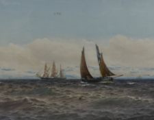 William Thomas Nichol Boyce (1857-1911) watercolour, shipping scene, signed and dated 1907 lower
