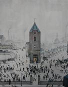 After L.S Lowry (British 1887-1976) colour print entitled 'Town Centre' printed in England (c) The