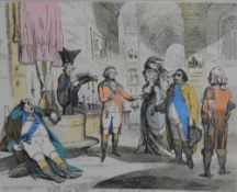 After James Gillray (British 1756-1815) a modern limited edition reproduction satirical print,