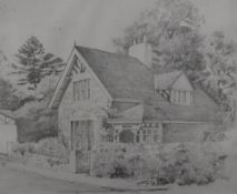 Ian Campbell (contemporary) pencil sketch 'Wilson House Ashton-with-Stodday, Lancaster' signed and