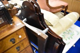 Two early 20th Century mahogany single bed frames