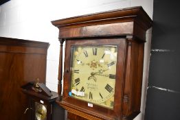 A 19th Century long case clock having 30hr movement and painted dial, named for Russell & Vickers