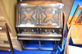 A late 19th or early 20th Century Jacobean style dwarf bureau