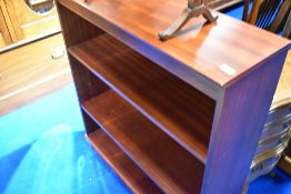 A modern mahogany bookshelf