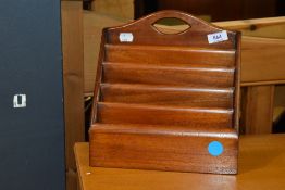 A 19th Century mahogany desk top stationery rack