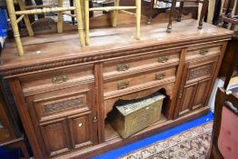 A Victorian bleached mahogany sideboard
