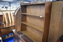 A vintage sapele bookshelf