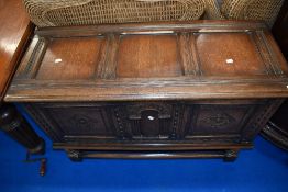 A traditional oak kist on stile frame