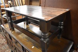 A vintage stained frame coffee table