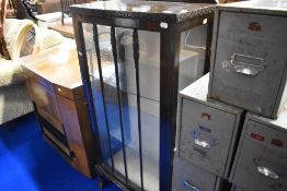 An early 20th Century stained frame display cabinet