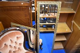 Two gilt frame wall mirrors