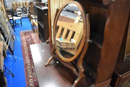 A 19th Century mahogany toilet mirror