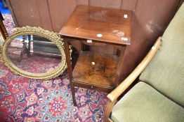 A 19th Century mahogany night stand with drawer to undertier