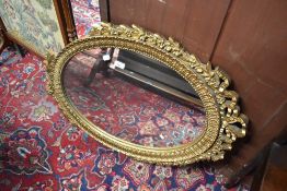 A vintage gilt frame wall mirror
