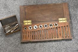 A selection of vintage imperial taps and dies.
