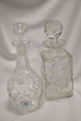 Two Edinburgh crystal decanters.