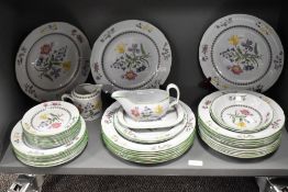 A collection of Spode 'Summer Palace' table wares, having pale blue ground with floral transfer