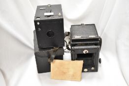 A Thornton Pickard Victory Reflex body and a Brownie No3 box camera AF