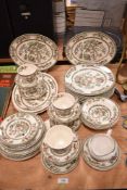 A selection of Johnson Bros 'Indian Tree', comprising; bowls, various plates, and cups and saucers.