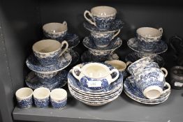 An early 20th century Alfred Meakin Post House pattern part tea service.