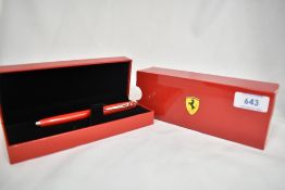 A boxed Sheaffer 300 Rossi Corsa converter fill fountain pen. Made for Ferarri having Sheaffer M