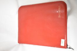 A soft Sheaffer pen folder, 48 slots in red