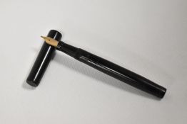 A Mabie Todd & Co Swan L200B 60 twistfill fountain pen in black hard rubber having a Swan 2 nib.