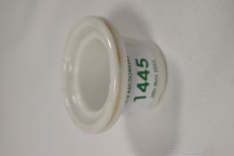 A glazed ceramic inkwell pot