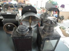 Five various Railway Lamps including Furness Railway Ganger's style, The Climax and BR (M)