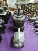 Four Railway Related Lamps, Lamp Manufacturing 22/7, Scout, Bardic and modern brass Duck Lamp