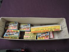 A box of HO/00 gauge Accessories including Horses & Ponies, 5121 Schoolboys with Master, 5124 Scouts
