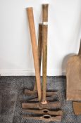 Three Railway related Coal Hammer/Picks having wooden shafts, two marked BR along with two further