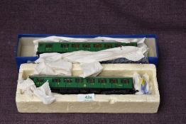 A Hornby Dublo 00 gauge Two Car EMU, Southern Railway 65326 & 77511, in non original boxes