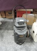 A LMS Railway Adlake Non Sweating Lamp having single bulls eye lens, height including handle 47cm