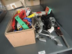 A selection of Toy Cap Guns including Crescent Toy Matt Helm, Rustler Colt, Imp, Lone Star Cub, Chad
