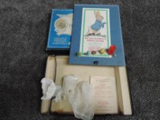 A Frederick Warne & Co Peter Rabbit Race Game with original painted figures and in original box