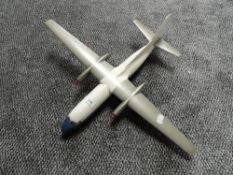 A diecast desk top model Aeroplane, Friendship Fokker F-27, without stand