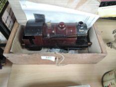 A Bowman 0 gauge LMS 0-4-0 Tank Locomotive 300 in original wooden box