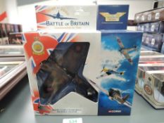 Seven Corgi Aviation Archive Battle of Britain diecasts, 49001 x2, 49201 x2 and 49101 x3, all boxed