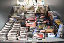 A shelf of modern diecasts including Green Light Loot Crate, Dickie American Dream, Diecast Metal