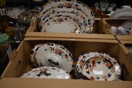 An antique Hancock and sons Mallais pattern part dinner service.