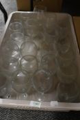 A box of wine glasses