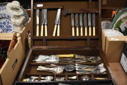 A part cased canteen of cutlery and plated ware
