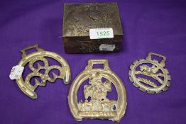 An early 20th century Japanese antimony jewellery case with embossed flower pattern.