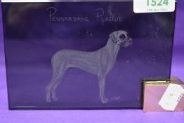 A modern Pennar dane plaque for the Great Dane club.