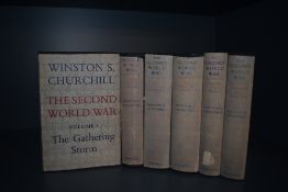 History. Churchill, Winston S. - The Second World War. London: 1948-1954. First editions. Original