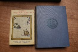 Travel. Two titles: Burton's A Pilgrimage to Meccah and Medinah. 1937 reprint, Great Explorations