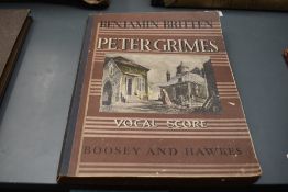 Music. Britten, Benjamin - Peter Grimes: Vocal Score. London: Boosey & Hawkes. 1945. Original